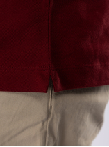 Polo Coton Piqué Grande Taille Bordeaux