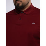 Polo Coton Piqué Grande Taille Bordeaux