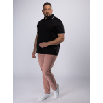 Polo Jersey Mercerisé Grande Taille Noir