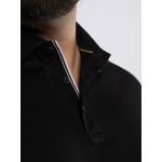 Polo Jersey Mercerisé Grande Taille Noir
