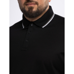 Polo Jersey Mercerisé Grande Taille Noir