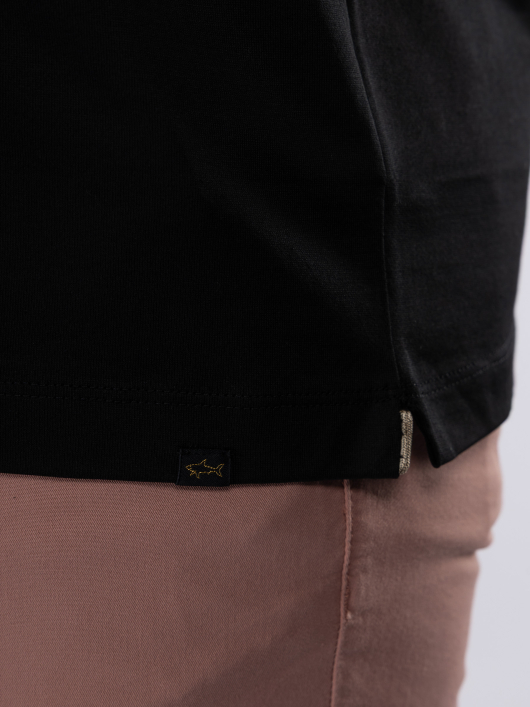 Polo Jersey Mercerisé Grande Taille Noir