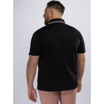 Polo Jersey Mercerisé Grande Taille Noir