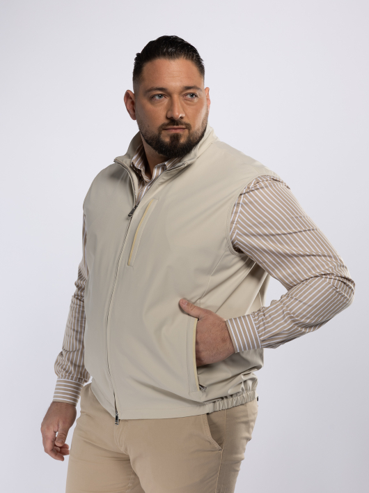 Blouson sans Manches Dynamic Stretch Grande Taille Beige