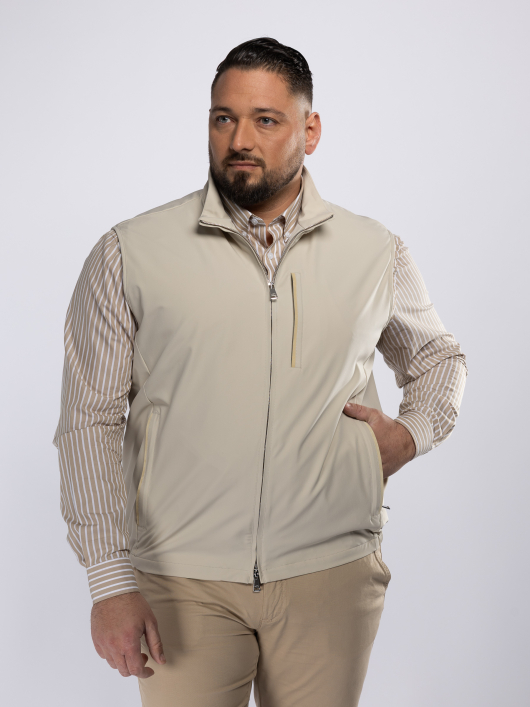 Blouson sans Manches Dynamic Stretch Grande Taille Beige