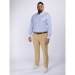 Chemise Coton Oxford Rayée Grande Taille Bleue et Blanche
