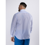Chemise Voile de Coton Rayée Grande Taille Bleue et Blanche