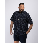 Chemisette Micro Motifs Grande Taille Bleu Marine