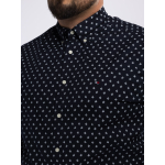 Chemisette Micro Motifs Grande Taille Bleu Marine