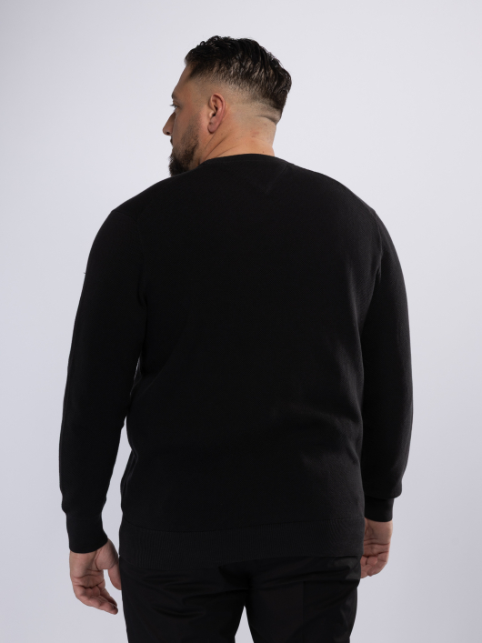 Pull Maille Structurée Grande Taille Noir