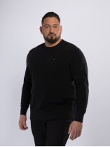 Pull Maille Structurée Grande Taille Noir