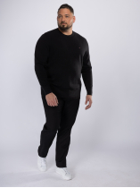 Pull Maille Structurée Grande Taille Noir