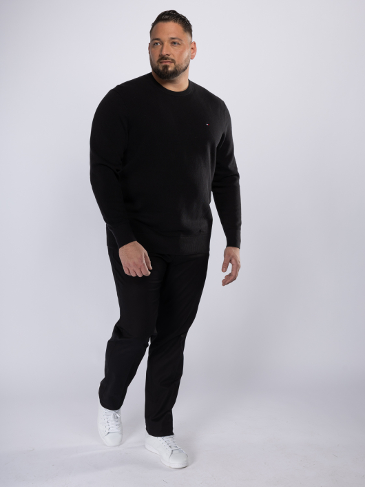 Pull Maille Structurée Grande Taille Noir