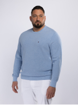 Pull Maille Structurée Grande Taille Bleu Ciel