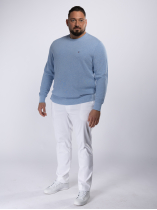 Pull Maille Structurée Grande Taille Bleu Ciel