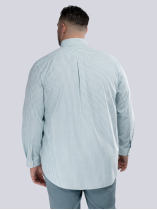 Chemise Rayée Grande Taille Verte et Blanche