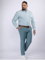 Chemise Rayée Grande Taille Verte et Blanche