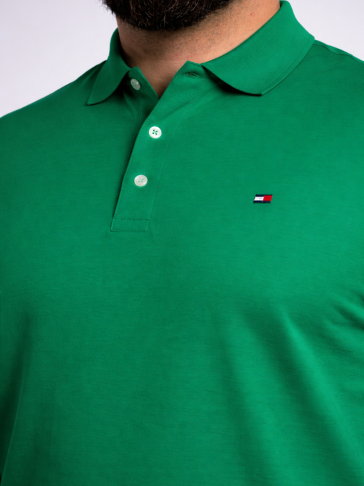 Polo Piqué Uni Grande Taille Vert