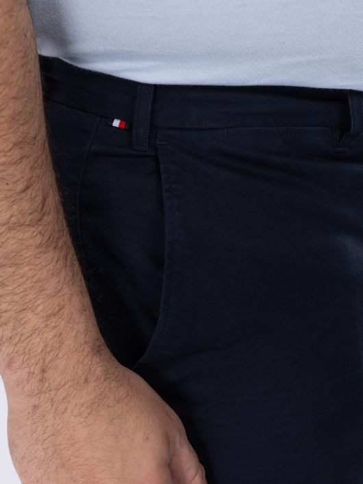 Bermuda Droit Grande Taille Bleu Marine