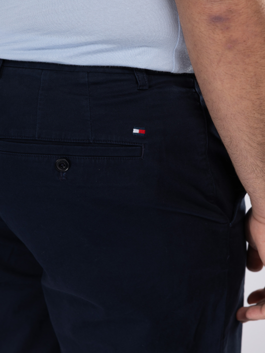 Bermuda Droit Grande Taille Bleu Marine