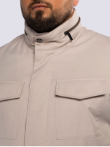 Parka Multipoches Grande Taille Beige