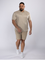 Polo Interlock Grande Taille Beige