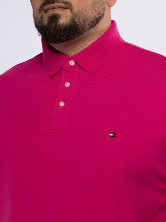 Polo Piqué Uni Grande Taille Magenta