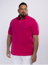 Polo Piqué Uni Grande Taille Magenta