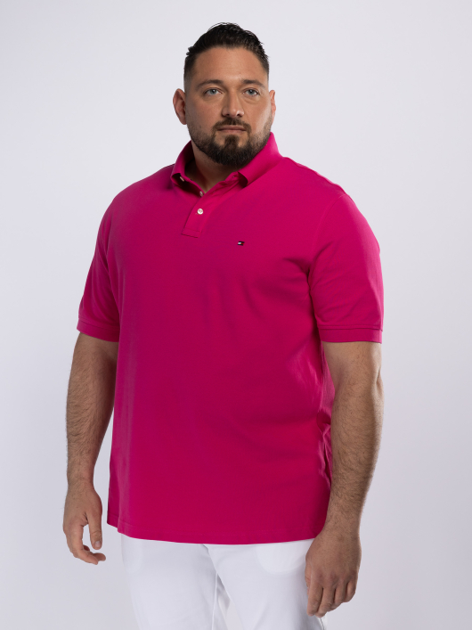 Polo Piqué Uni Grande Taille Magenta