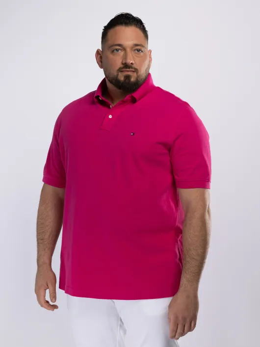 Polo Piqué Uni Grande Taille Magenta