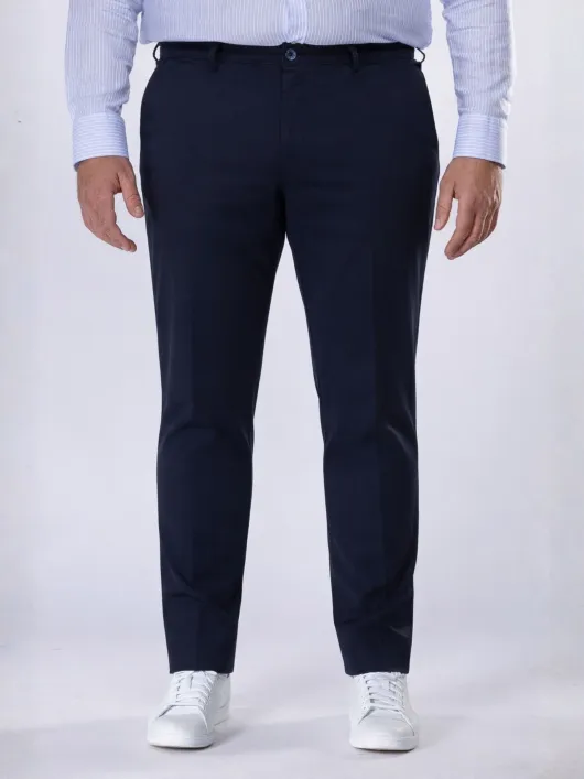 Pantalon Chino Alex Grande Taille Bleu Marine
