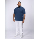 Polo Piqué Uni Grande Taille Bleu Indigo