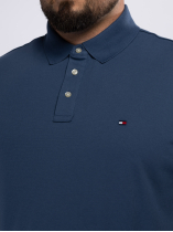 Polo Piqué Uni Grande Taille Bleu Indigo