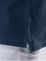 Polo Piqué Uni Grande Taille Bleu Indigo