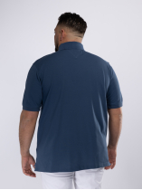Polo Piqué Uni Grande Taille Bleu Indigo