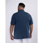 Polo Piqué Uni Grande Taille Bleu Indigo