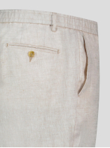 Pantalon Gary en Lin Grande Taille Beige