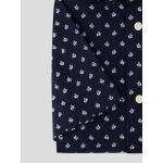 Chemisette Micro Motifs Grande Taille Bleu Marine