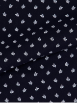 Chemisette Micro Motifs Grande Taille Bleu Marine