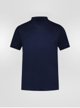 Polo Interlock Col Jacquard Grande Taille Marine