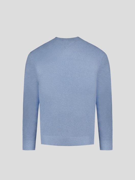 Pull Maille Structurée Grande Taille Bleu Ciel