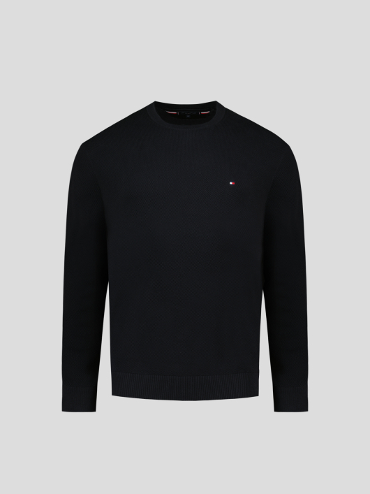 Pull Maille Structurée Grande Taille Noir