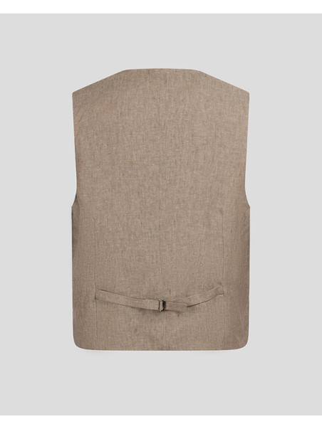 Costume Complet Lin Marron Glacé Capel Grande Taille