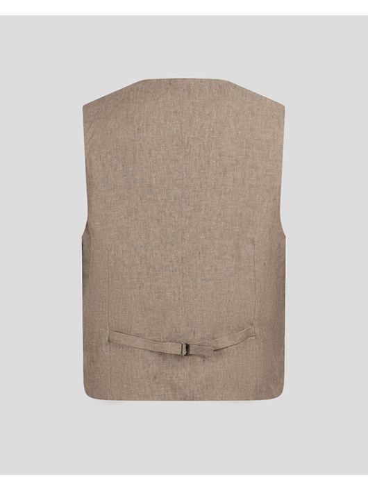 Costume Complet Lin Marron Glacé Capel Grande Taille