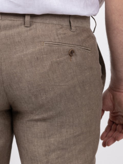 Costume Complet Lin Marron Glacé Capel Grande Taille