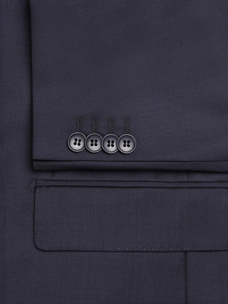 Costume Complet Bleu Marine Grande Taille