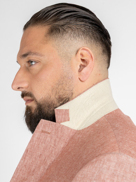 Costume Complet Terracotta En Lin Grande Taille