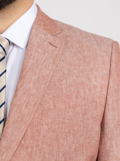 Costume Complet Terracotta En Lin Grande Taille