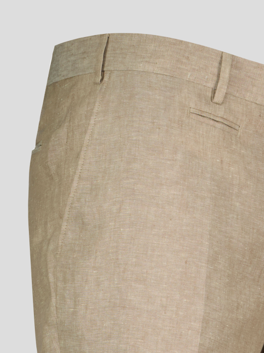 Pantalon en Lin pour Homme Grand Beige