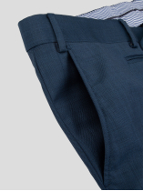 Pantalon de Costume Faux-Uni Grande Taille Bleu Indigo